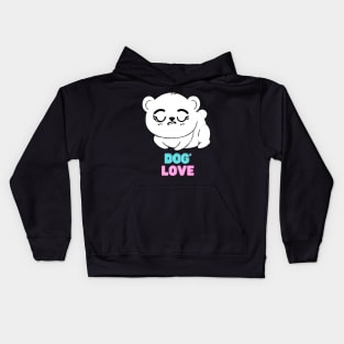 Love dog my family Kids Hoodie